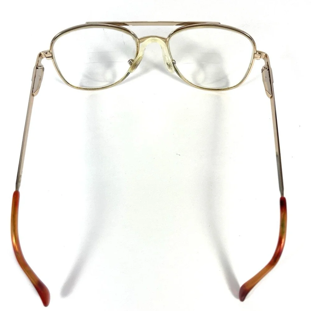 Vintage‎ Aviator Eyeglass Frames Gold Tone Tortoise 52-16-140